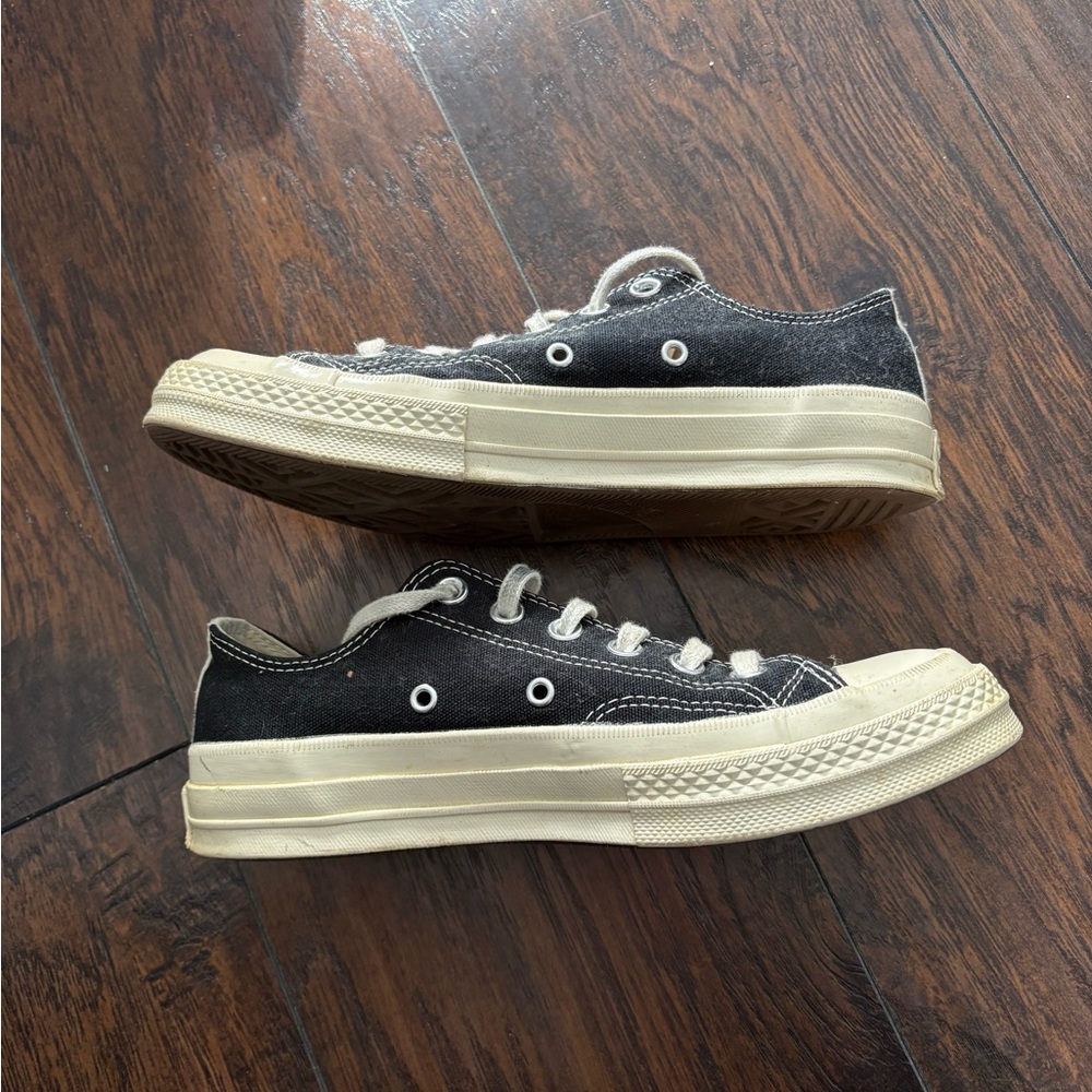 Comme des Garcons PLAY Black and Red Sneakers - Picture 3 of 6